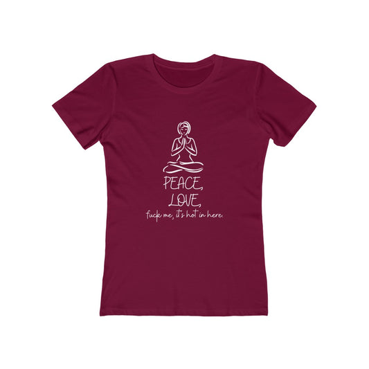 "Peace, Love, & (Language!)" Women's Slim Fit Cotton Tee