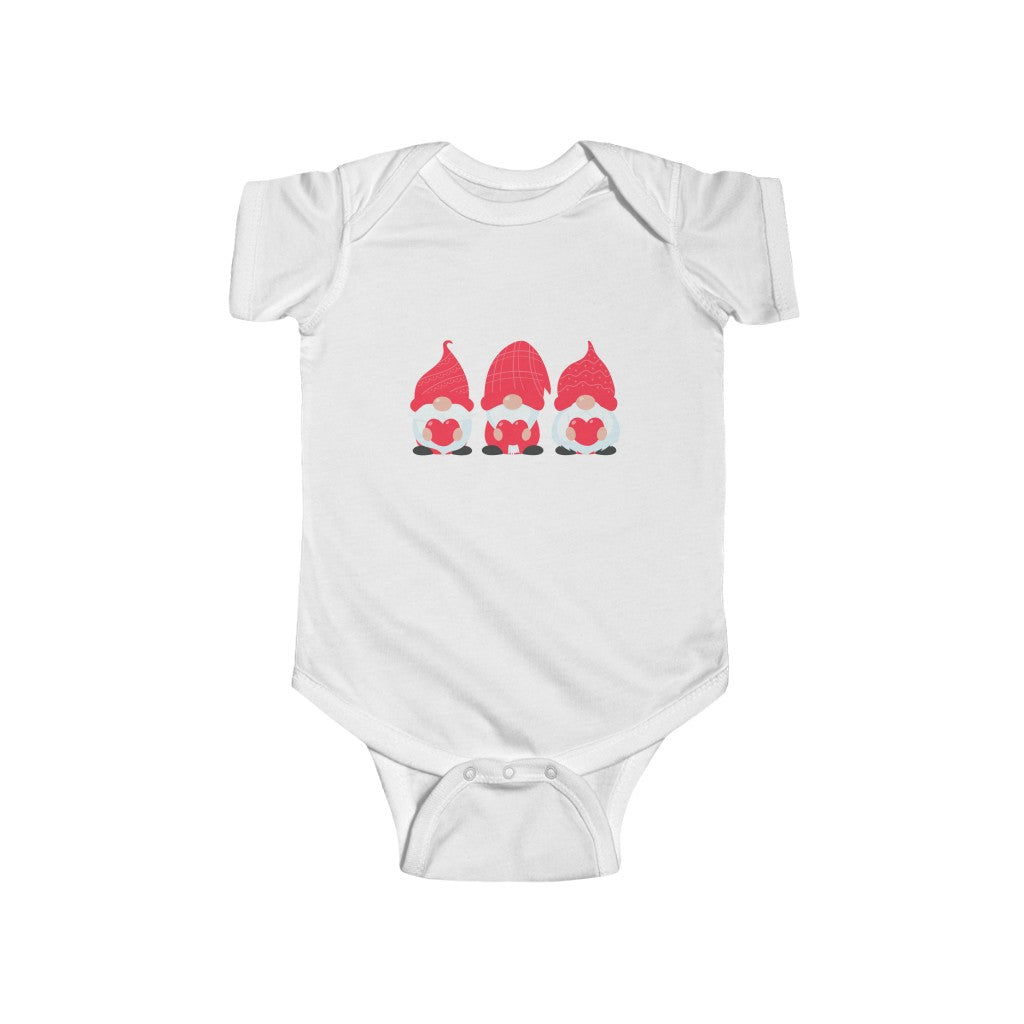 Valentine's Gnome Love, Love, Love Infant Fine Jersey Bodysuit