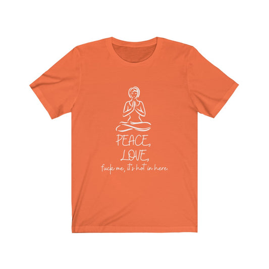 "Peace, Love, & (Language!)" Unisex Jersey Short Sleeve Tee