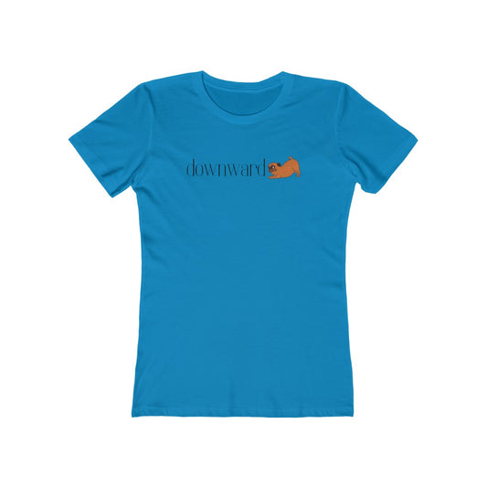 "Downward (dog)" Women's Slim Fit Cotton Tee