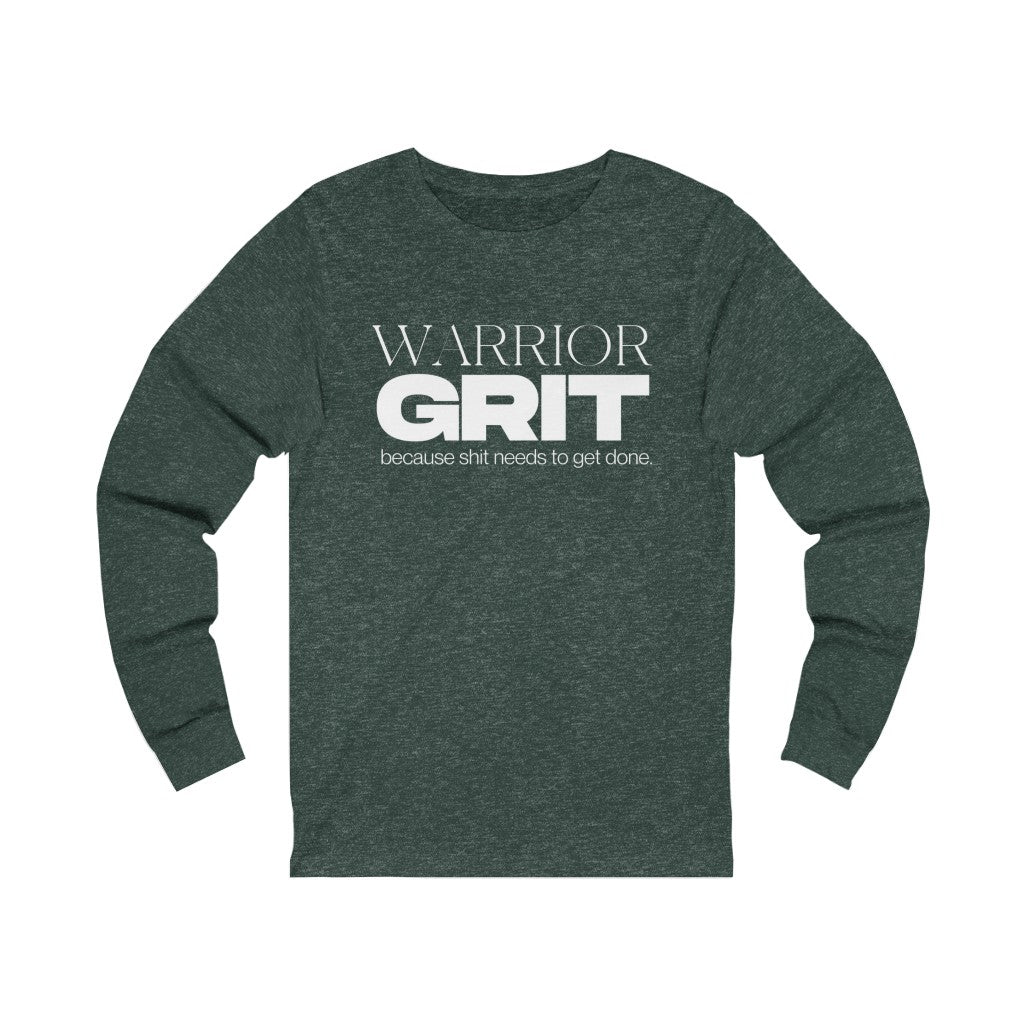 "Warrior GRIT" Unisex Jersey Long Sleeve Tee