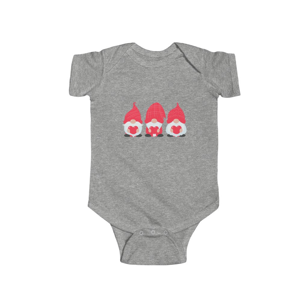 Valentine's Gnome Love, Love, Love Infant Fine Jersey Bodysuit