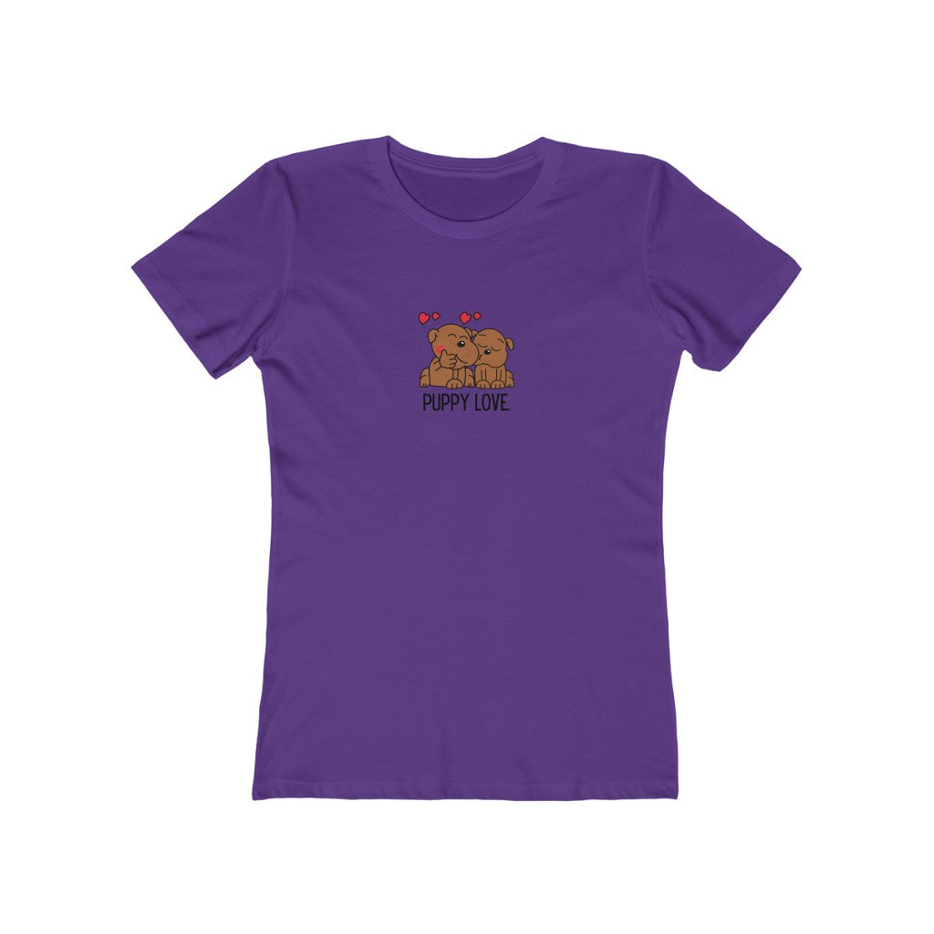 "Puppy Love" Women's Slim Fit Cotton Tee