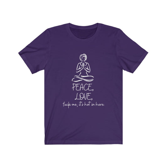 "Peace, Love, & (Language!)" Unisex Jersey Short Sleeve Tee