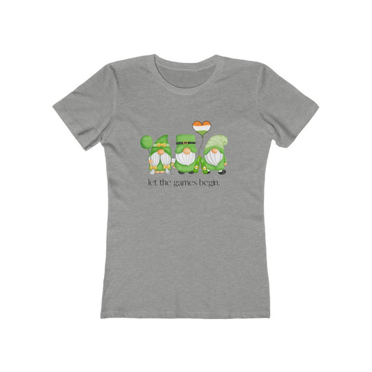 "Let the Games Begin" Women's Slim Fit Cotton Tee
