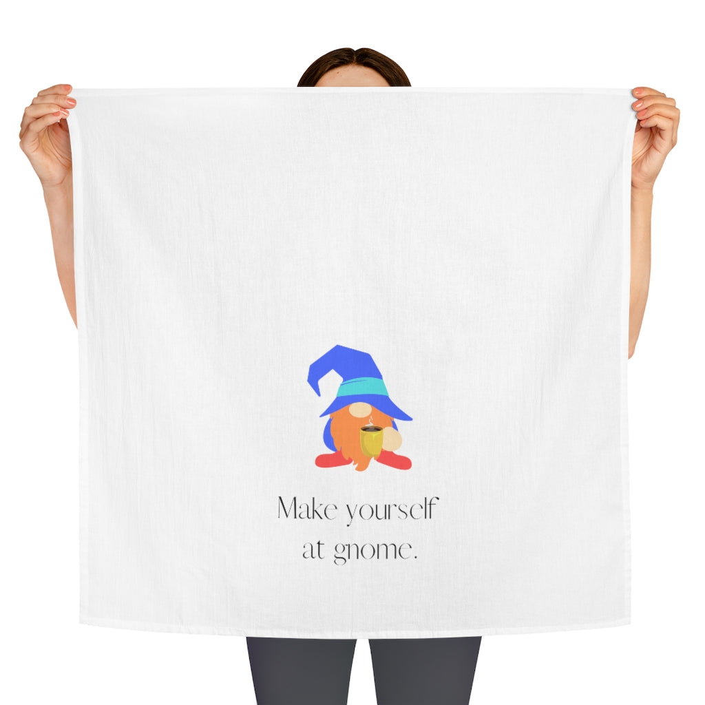 "Gnome is Where the Heart Is" (Blue) Tea Towel
