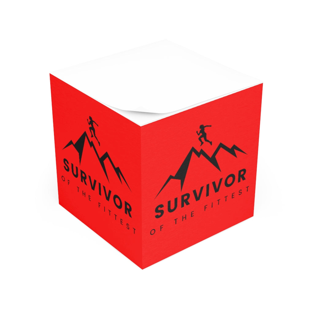 Survivor of the Fittest (Red) Note Cube