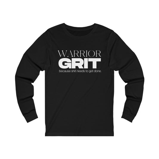 "Warrior GRIT" Unisex Jersey Long Sleeve Tee