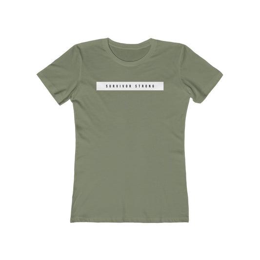 "SURVIVOR STRONG" Women's Slim Fit Cotton Tee