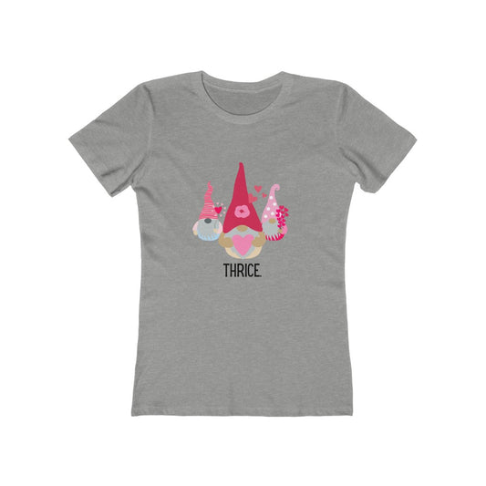 "Gnomes Thrice" Women's Slim Fit Cotton Tee