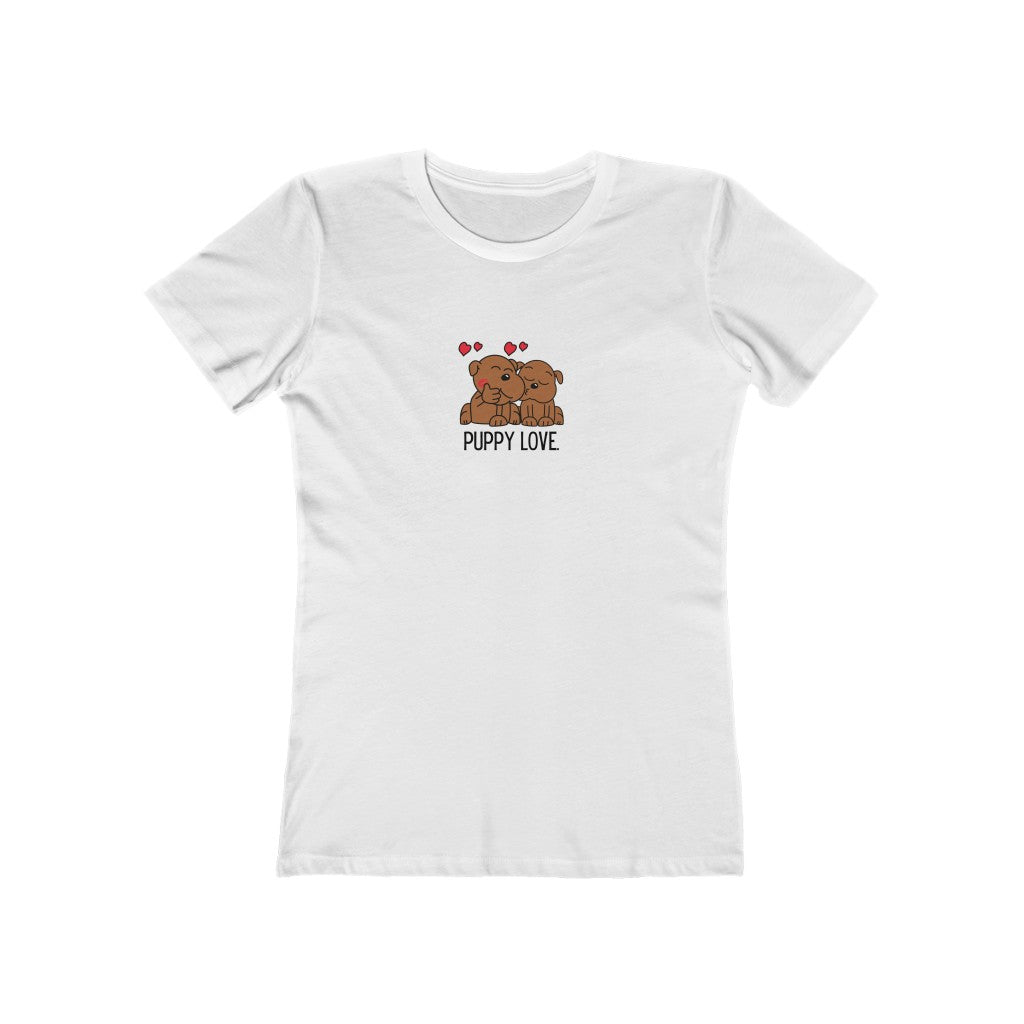 "Puppy Love" Women's Slim Fit Cotton Tee