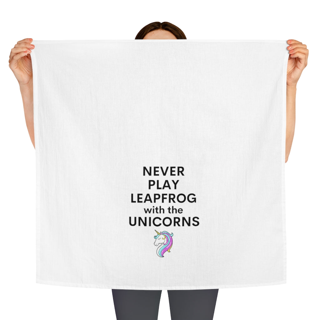Never Play Leapfrog with the Unicorns Tea Towel