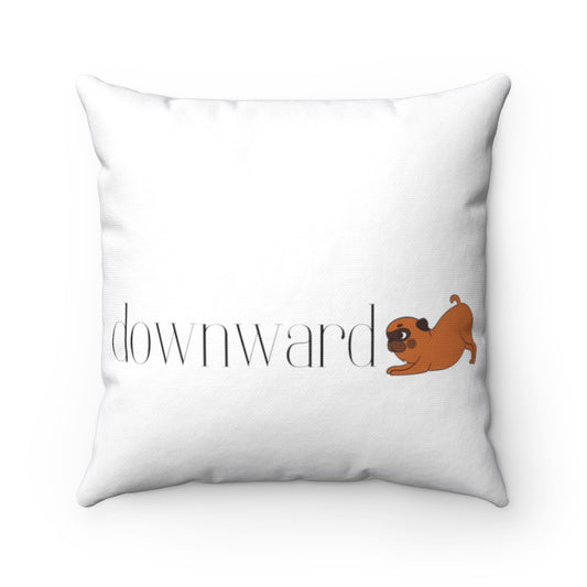 Downward Dog Spun Polyester Square Pillow