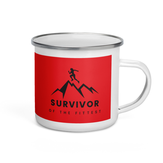 Survivor of the Fittest Enamel Mug