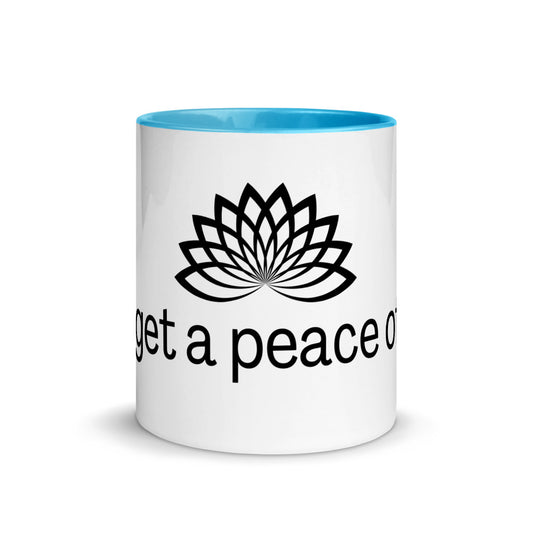 "Get a Peace of It" Mug with Color Inside