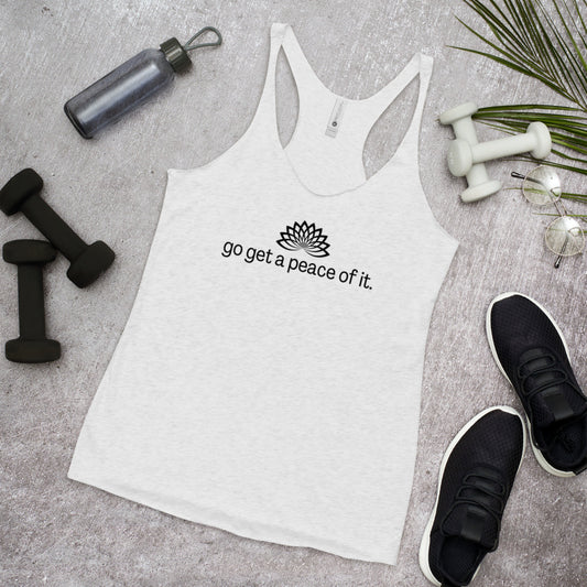 Survivor's "Go Get A Peace of it" Women's Racerback Tank